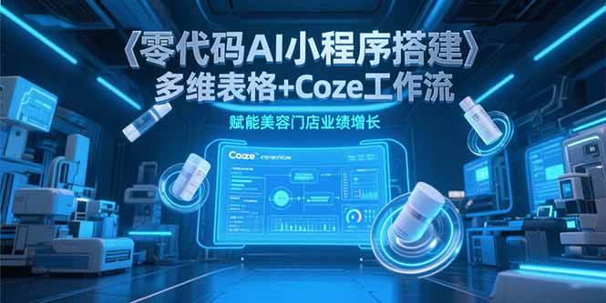 （15239期）零代码AI小程序搭建，多维表格+Coze工作流，赋能美容门店业绩增长-占领资源网