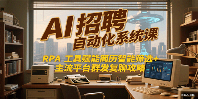 AI招聘自动化系统课，RPA工具赋能简历智能筛选+主流平台群发复聊全攻略-占领资源网
