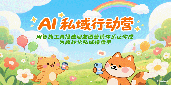 AI私域行动营：用智能工具搭建朋友圈营销体系让你成为高转化私域操盘手-占领资源网