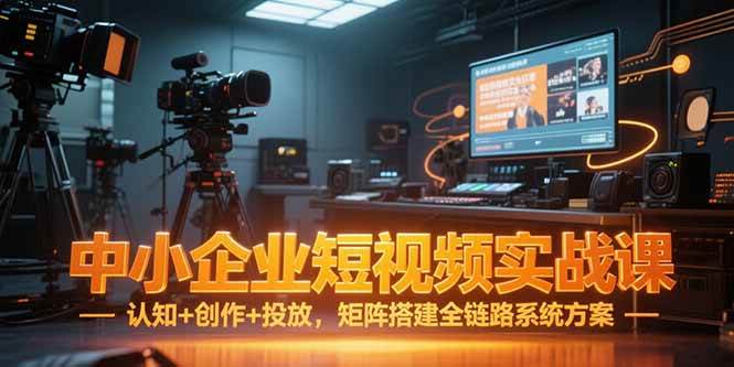 （15249期）中小企业短视频实战课，认知+创作+投放，矩阵搭建全链路系统方案-占领资源网