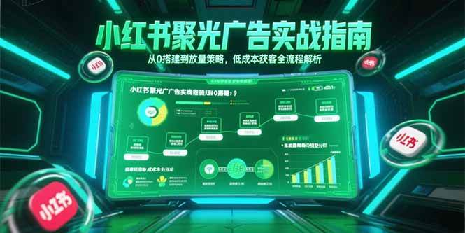 （15248期）小红书聚光广告实战指南，从0搭建到放量策略，低成本获客全流程解析-占领资源网
