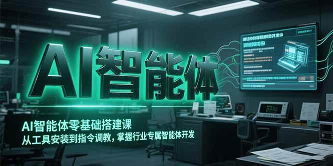 （15257期）AI智能体零基础搭建课，从工具安装到指令调教，掌握行业专属智能体开发…-占领资源网