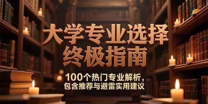 （15261期）付费文：大学专业选择终极指南,100个热门专业解析,包含推荐与避雷实用建议-占领资源网