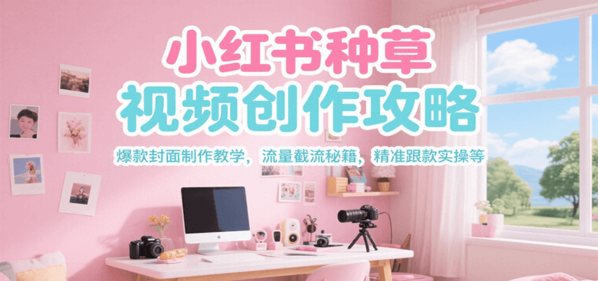 小红书种草视频创作攻略，爆款封面制作教学 ，流量截流秘籍 ，精准跟款实操等-占领资源网