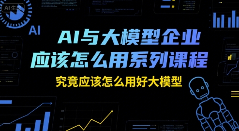 AI与大模型企业应该怎么用系列课程，究竟应该怎么用好大模型-占领资源网