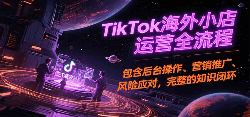 TikTok海外小店运营全流程，包含后台操作、营销推广、风险应对，完整的知识闭环-占领资源网