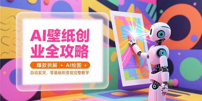 （15312期）AI壁纸创业全攻略，爆款拆解+AI绘图+自动发货，零基础到变现完整教学-占领资源网