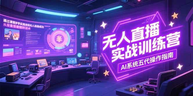 （15315期）无人直播实操训练营，从设备搭建到话术，AI系统五代操作指南(7月更新)-占领资源网