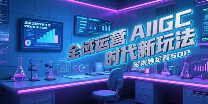 （15327期）全域运营AIGC时代新玩法，文案封面设计公式，短视频运营SOP-占领资源网