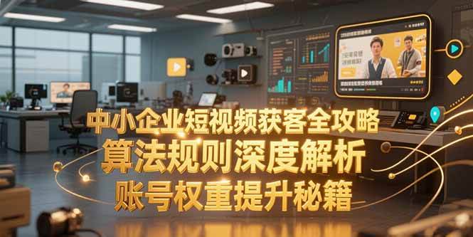 （15326期）中小企业短视频获客全攻略，算法规则深度解析，账号权重提升秘籍-占领资源网