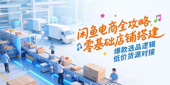 （15325期）闲鱼电商全攻略，零基础店铺搭建，爆款选品逻辑，低价货源对接-占领资源网