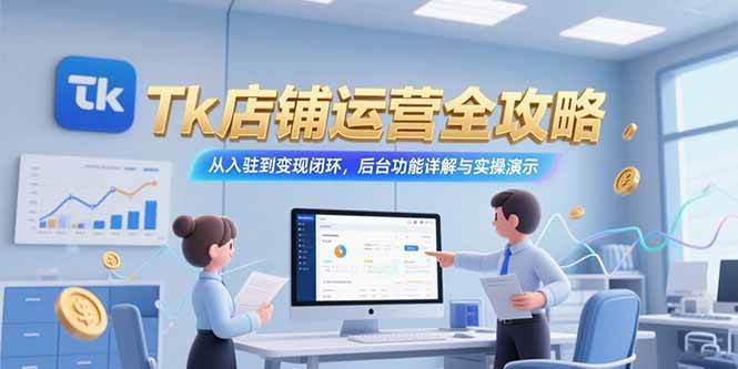 （15345期）Tk店铺运营全攻略，从入驻到变现闭环，后台功能详解与实操演示-占领资源网