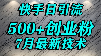 创业粉怎么打？快手精准引流创业粉，宝妈群体日进500+精准流量-占领资源网