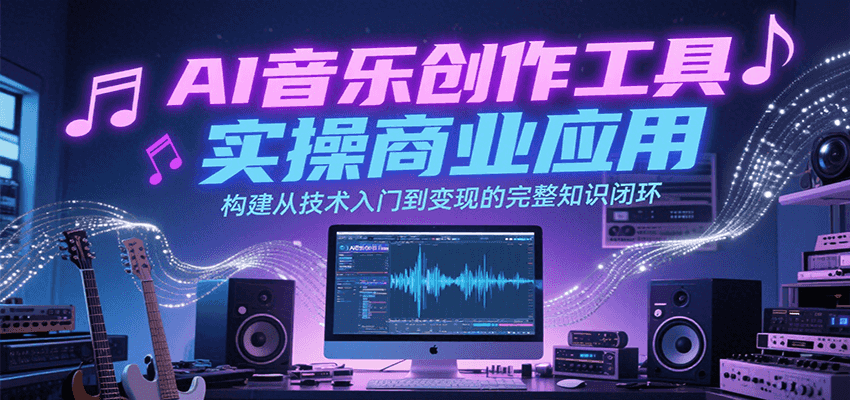 AI音乐创作工具实操商业应用，构建从技术入门到变现的完整知识闭环-占领资源网