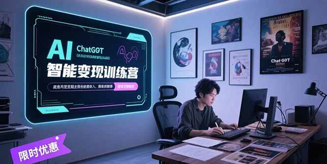 （15389期）AI智能变现训练营，ChatGPT写作变现，电影解说制作，图文带货方法论-占领资源网