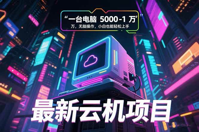 （15395期）最新云机项目 一台电脑5000到10000 无脑操作小白也能轻松上手-占领资源网