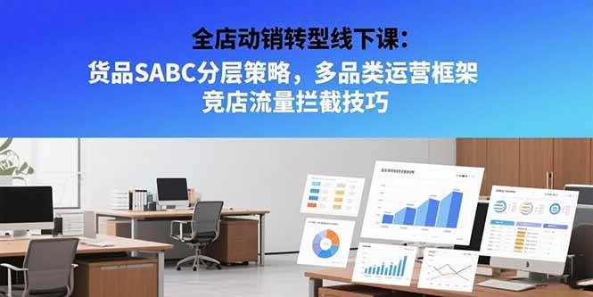 （15419期）全店动销转型线下课：货品SABC分层策略，多品类运营框架 竞店流量拦截技巧-占领资源网