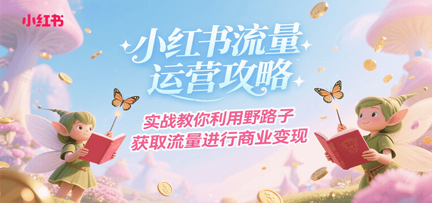 小红书流量运营攻略，实战教你利用野路子获取流量进行商业变现-占领资源网