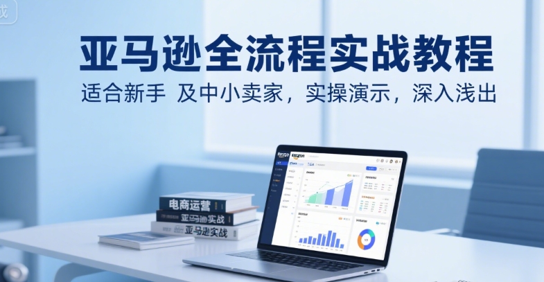 亚马逊全流程实战教程，适合新手及中小卖家，实操演示，深入浅出-占领资源网