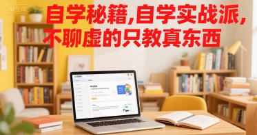 自学秘籍，自学实战派，不聊虚的只教真东西-占领资源网