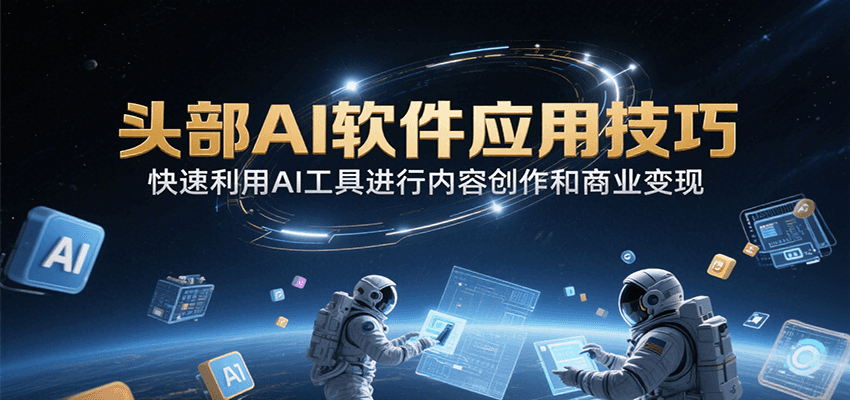 头部AI软件应用技巧，快速利用AI工具进行内容创作和商业变现-占领资源网