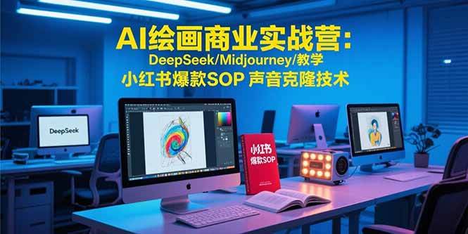 （15460期）AI绘画商业实战营：DeepSeek/Midjourney/教学 小红书爆款SOP 声音克隆技术-占领资源网