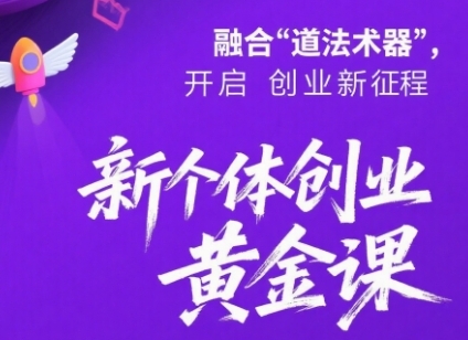 新个体创业黄金课：道法术器四维抢占2025红利-占领资源网