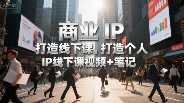 商业IP打造线下课，打造个人 IP线下课视频+笔记-占领资源网