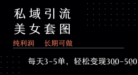 私域卖套图每天3-5单   每单利润99-2张+-占领资源网