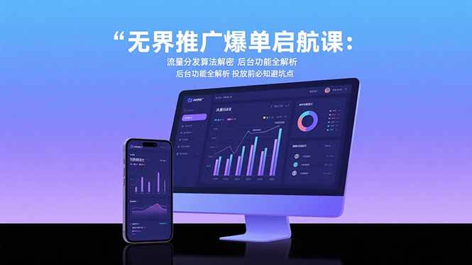 （15567期）无界推广爆单启航课：流量分发算法解密 后台功能全解析 投放前必知避坑点-占领资源网